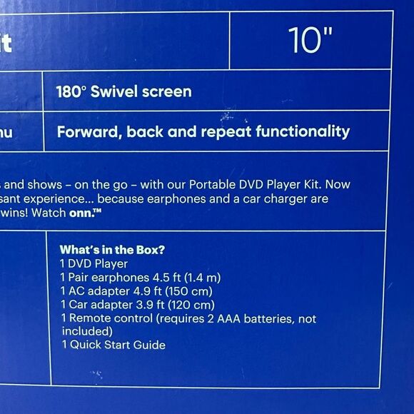 Onn 10” Portable DVD Player - Picture 10 of 10